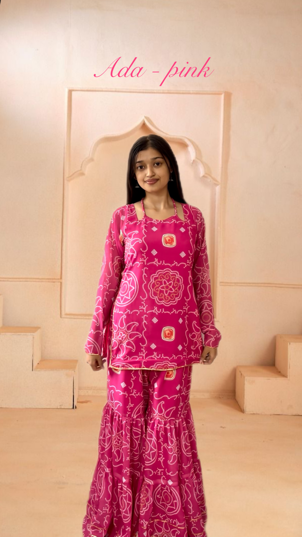 Ada sharara set - pink 🎀