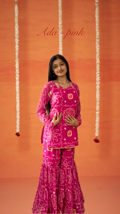 Ada sharara set - pink 🎀
